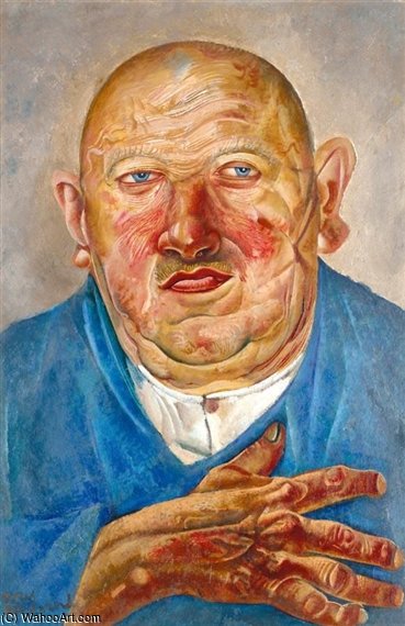 Wikioo.org – L'Encyclopédie des Beaux Arts - Peinture, Oeuvre de Boris Dmitrievich Grigoriev - Le boucher allemand