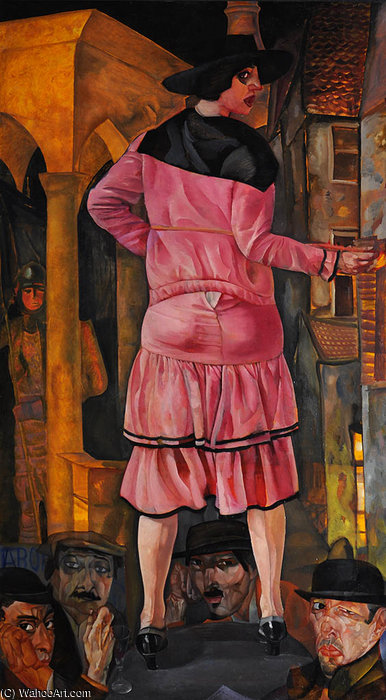 WikiOO.org - Енциклопедія образотворчого мистецтва - Живопис, Картини
 Boris Dmitrievich Grigoriev - The Street Of Blondes