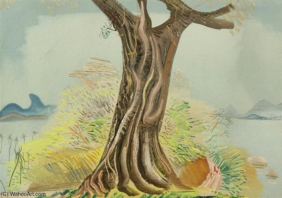 WikiOO.org - Енциклопедия за изящни изкуства - Живопис, Произведения на изкуството Boris Dmitrievich Grigoriev - Tree Trunk