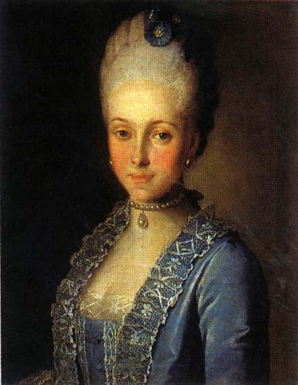 Wikioo.org – La Enciclopedia de las Bellas Artes - Pintura, Obras de arte de Carl Ludwig Johann Christineck - Retrato de Alexandra Perfilyeva