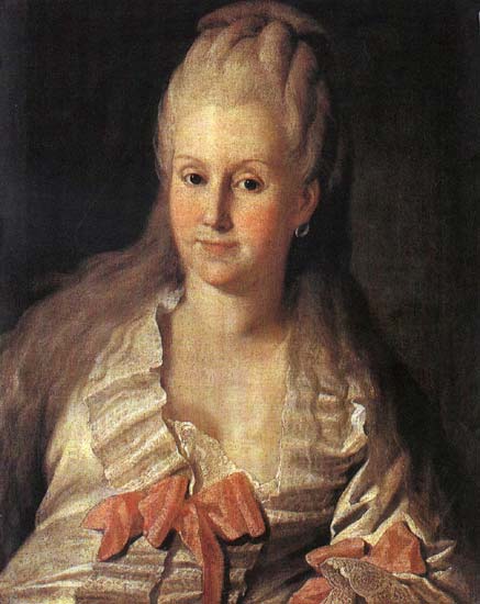 Wikioo.org - Encyklopedia Sztuk Pięknych - Malarstwo, Grafika Carl Ludwig Johann Christineck - Portrait Of Anna Andreyevna Muravyova