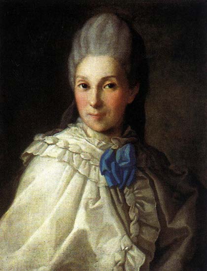 WikiOO.org - Encyclopedia of Fine Arts - Maleri, Artwork Carl Ludwig Johann Christineck - Portrait Of Daria Aleksandrovna Troubetskay