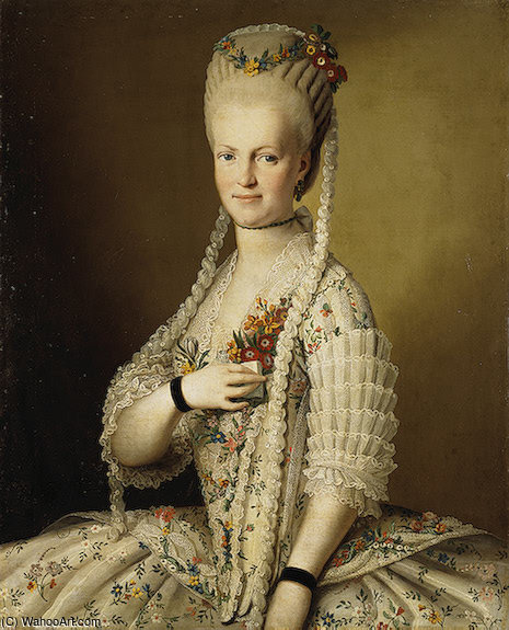 WikiOO.org - Εγκυκλοπαίδεια Καλών Τεχνών - Ζωγραφική, έργα τέχνης Carl Ludwig Johann Christineck - Portrait Of Sarah Cook
