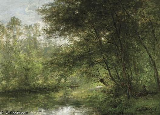Wikioo.org - The Encyclopedia of Fine Arts - Painting, Artwork by Cesar De Cock - The Banks Of The River Epte