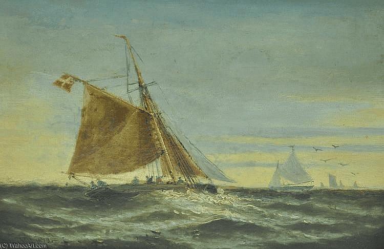 Wikioo.org - The Encyclopedia of Fine Arts - Painting, Artwork by Charles John De Lacy - Shipping Off The Coast