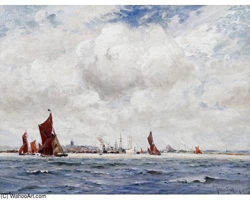WikiOO.org - Encyclopedia of Fine Arts - Maleri, Artwork Charles John De Lacy - The Gateway Of The Port Of London