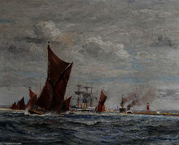 WikiOO.org - Encyclopedia of Fine Arts - Malba, Artwork Charles John De Lacy - The Thames, Long Reach'