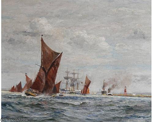 WikiOO.org - Encyclopedia of Fine Arts - Malba, Artwork Charles John De Lacy - The Thames, Long Reach