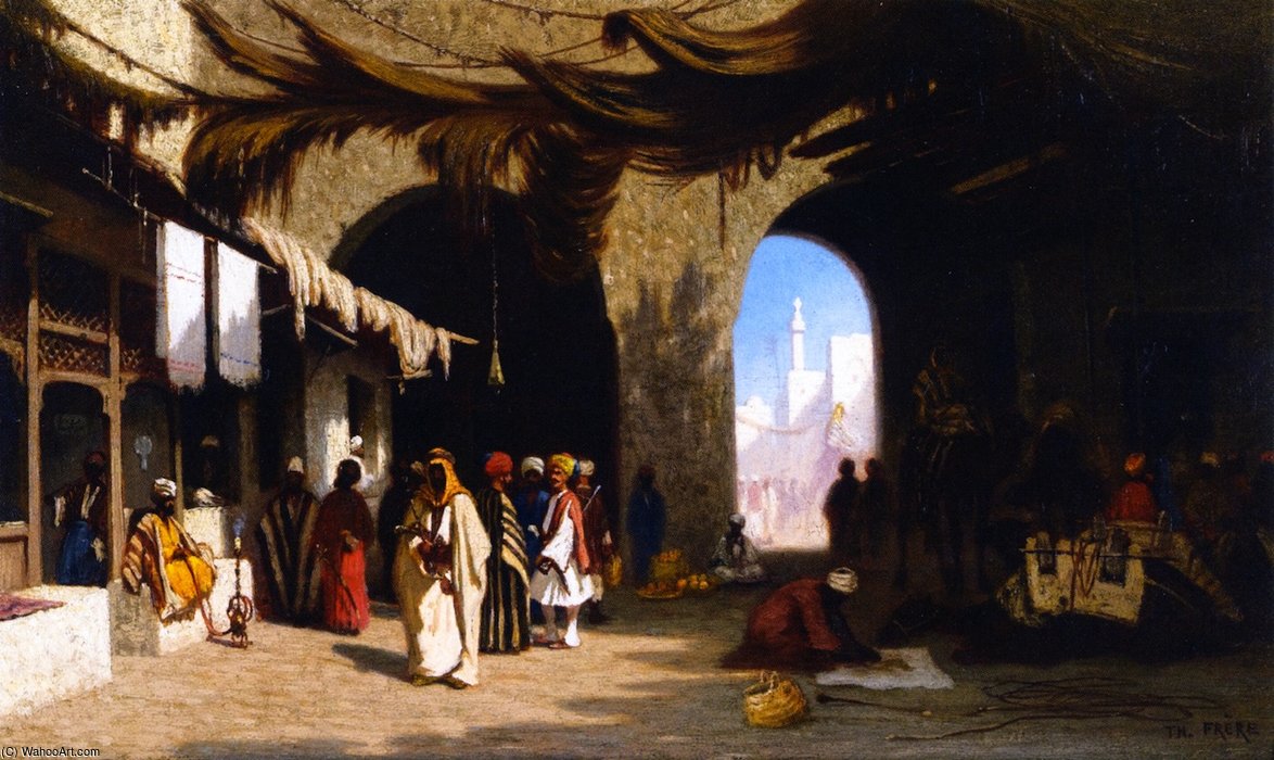 WikiOO.org – 美術百科全書 - 繪畫，作品 Charles Théodore Frère (Bey) - 一个扎尔在贝鲁特