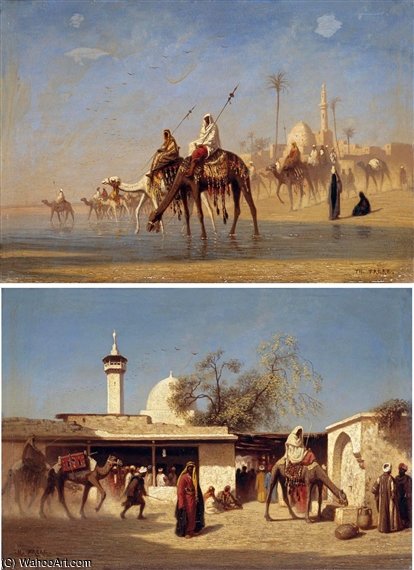 Wikioo.org - Encyklopedia Sztuk Pięknych - Malarstwo, Grafika Charles Théodore Frère (Bey) - A Pair Of Paintings