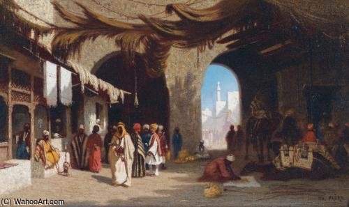 Wikioo.org - The Encyclopedia of Fine Arts - Painting, Artwork by Charles Théodore Frère (Bey) - Bazar A Beyrouth