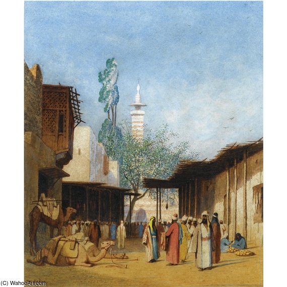 Wikioo.org - Encyklopedia Sztuk Pięknych - Malarstwo, Grafika Charles Théodore Frère (Bey) - Scene De Rue En Afrique Du Nord