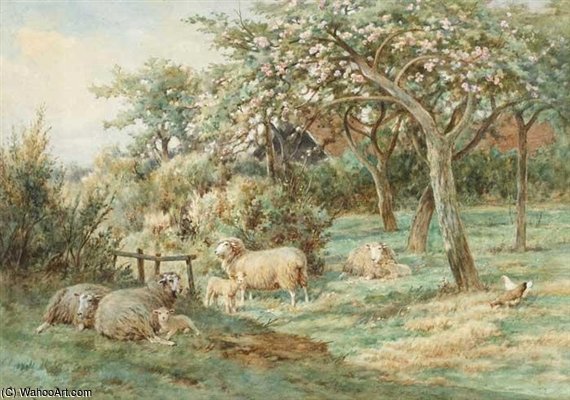 Wikioo.org - สารานุกรมวิจิตรศิลป์ - จิตรกรรม Claude Cardon - A Corner Of The Orchard