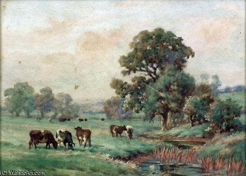 WikiOO.org - Encyclopedia of Fine Arts - Målning, konstverk Claude Cardon - Milking Time At Springfield Farm