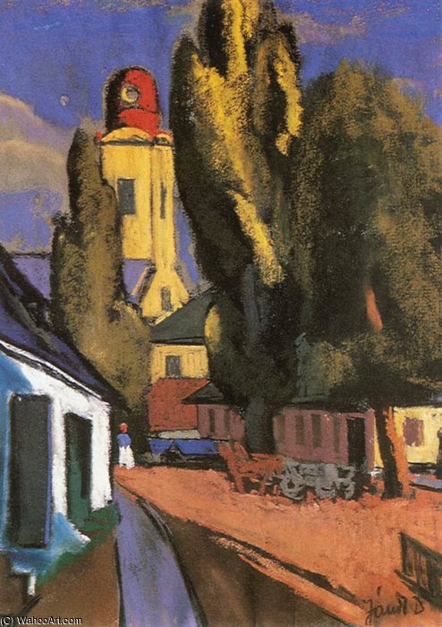 WikiOO.org - Енциклопедія образотворчого мистецтва - Живопис, Картини
 David Jandi - Street In Nagybánya