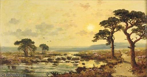 Wikioo.org - The Encyclopedia of Fine Arts - Painting, Artwork by Edmund John Niemann - On The Moors, Yorkshire