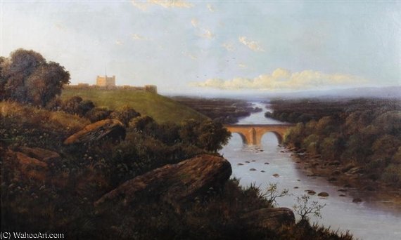 Wikioo.org - Encyklopedia Sztuk Pięknych - Malarstwo, Grafika Edmund John Niemann - Richmond Castle And The River Swale