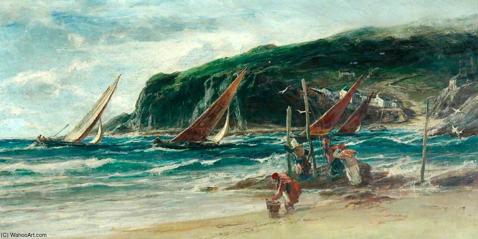 Wikioo.org - The Encyclopedia of Fine Arts - Painting, Artwork by Edwin Ellis - On The Yorkshire Coast