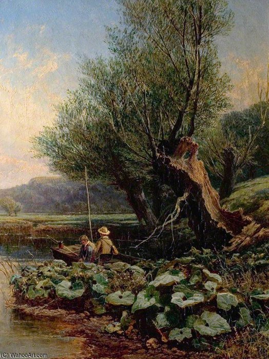 WikiOO.org - Encyclopedia of Fine Arts - Maalaus, taideteos Edwin Ellis - Young Anglers