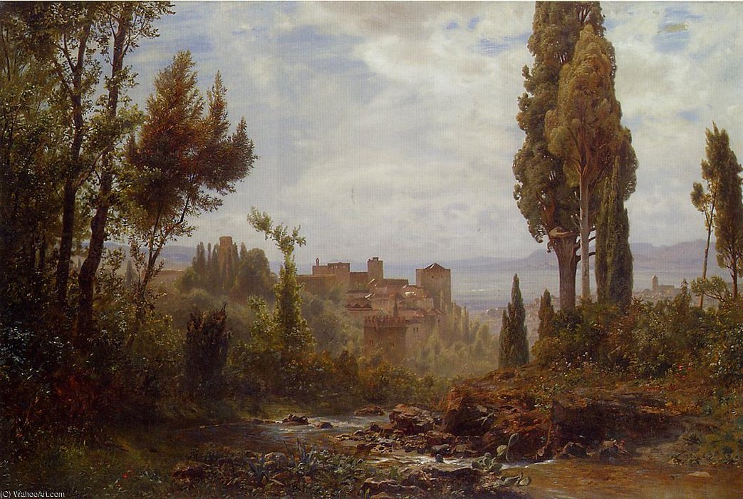 Wikioo.org - The Encyclopedia of Fine Arts - Painting, Artwork by Ernst Carl Eugen Koerner - The Alhambra