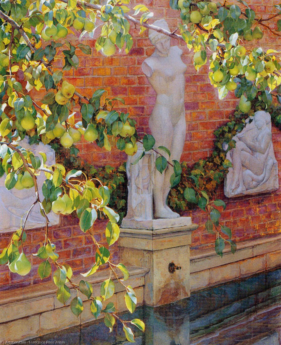 Wikioo.org – L'Encyclopédie des Beaux Arts - Peinture, Oeuvre de Francisco Pons Arnau - estatua en E l Jardin
