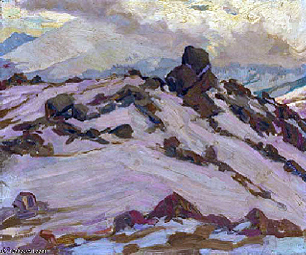 WikiOO.org - Enciclopédia das Belas Artes - Pintura, Arte por Francisco Pons Arnau - Paisaje Nevado