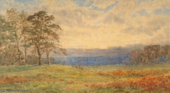 Wikioo.org - The Encyclopedia of Fine Arts - Painting, Artwork by George Stanfield Walters - An Extensive Landscape