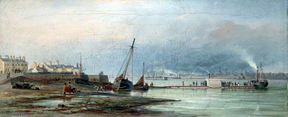 Wikioo.org - The Encyclopedia of Fine Arts - Painting, Artwork by George Stanfield Walters - Seacombe Ferry