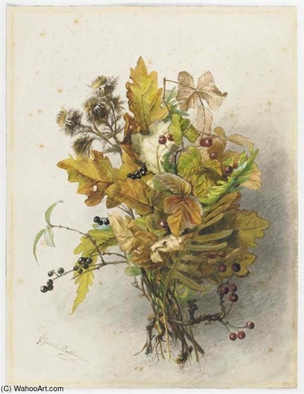 Wikioo.org - The Encyclopedia of Fine Arts - Painting, Artwork by Geraldine Jacoba Van De Sande Bakhuyzen - An Autumn Bouquet