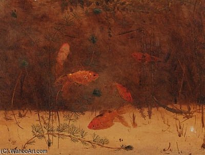 Wikioo.org - The Encyclopedia of Fine Arts - Painting, Artwork by Gerrit Willem Dijsselhof - Gold-fish