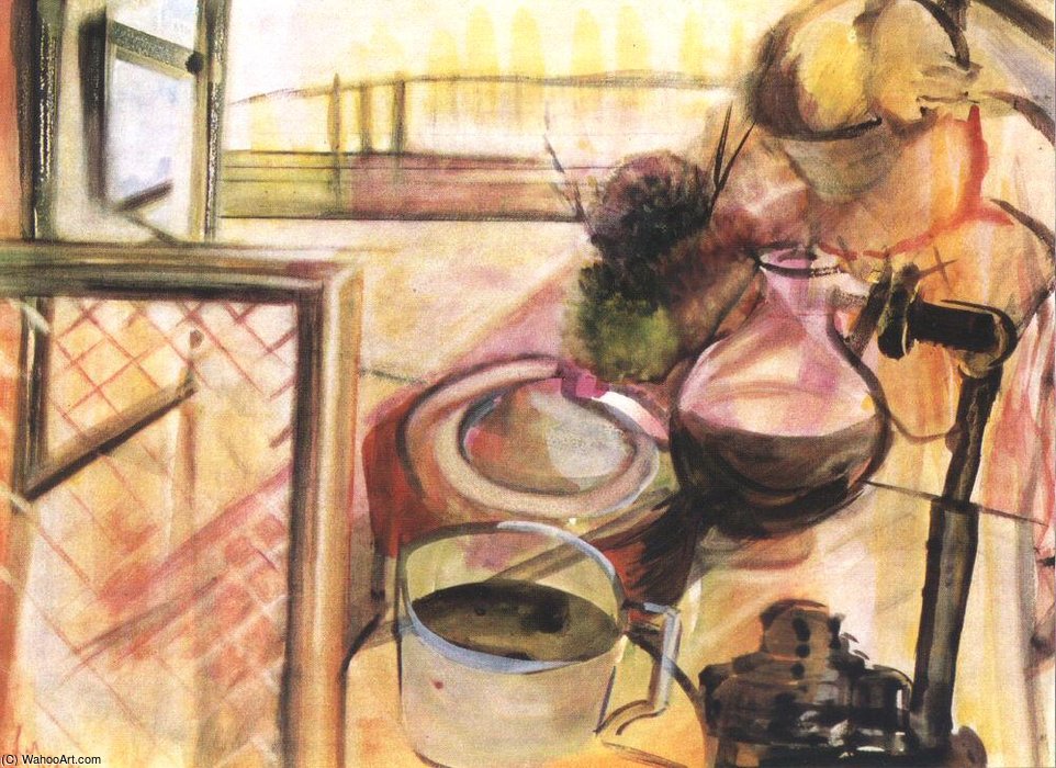 Wikioo.org – L'Enciclopedia delle Belle Arti - Pittura, Opere di Istvan Farkas - Still-life Con Coffee-maker
