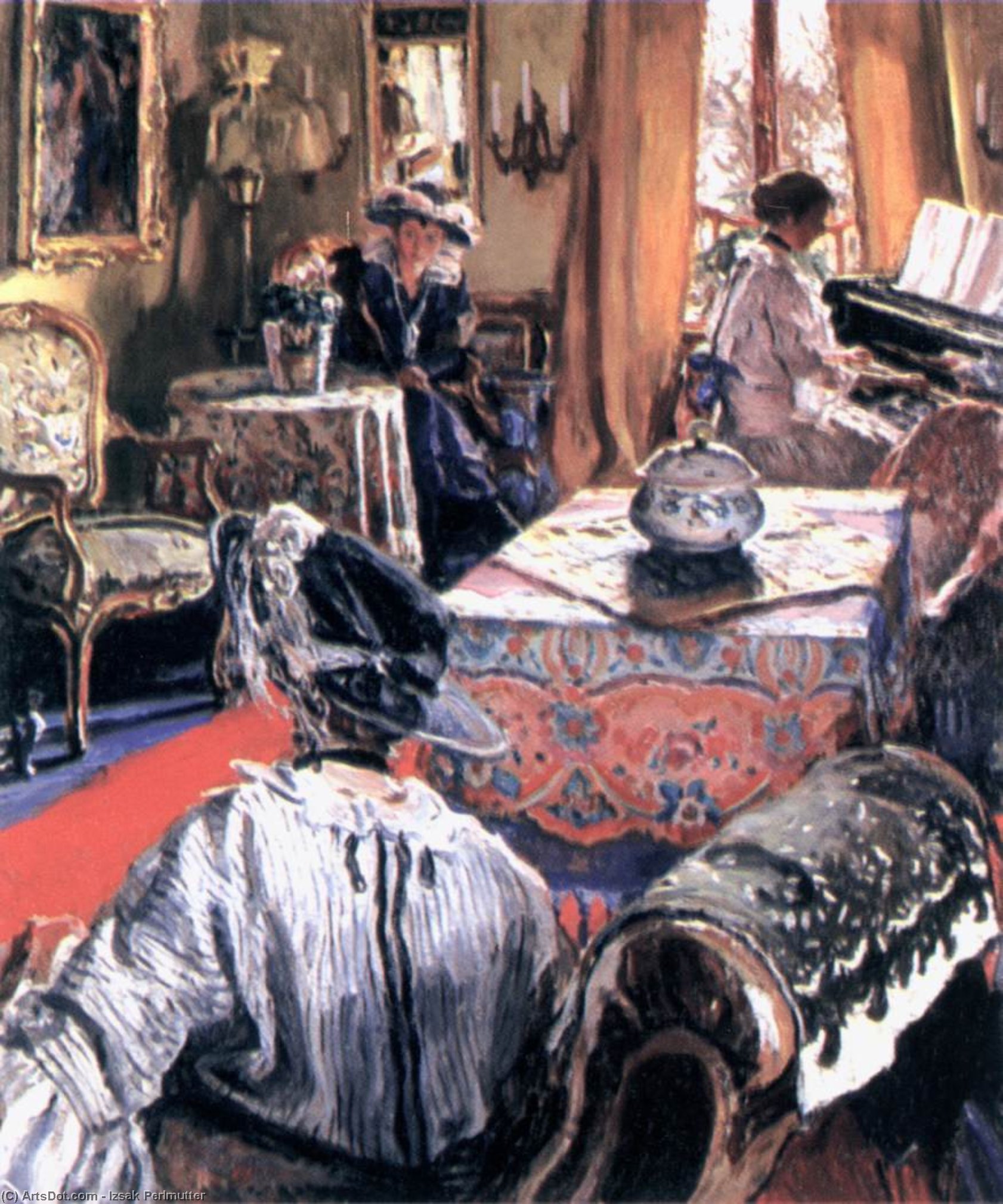 WikiOO.org - Encyclopedia of Fine Arts - Lukisan, Artwork Izsak Perlmutter - In The Bar