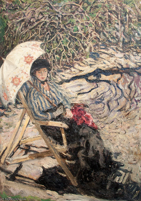 Wikioo.org - The Encyclopedia of Fine Arts - Painting, Artwork by Izsak Perlmutter - Lady With Umbrella
