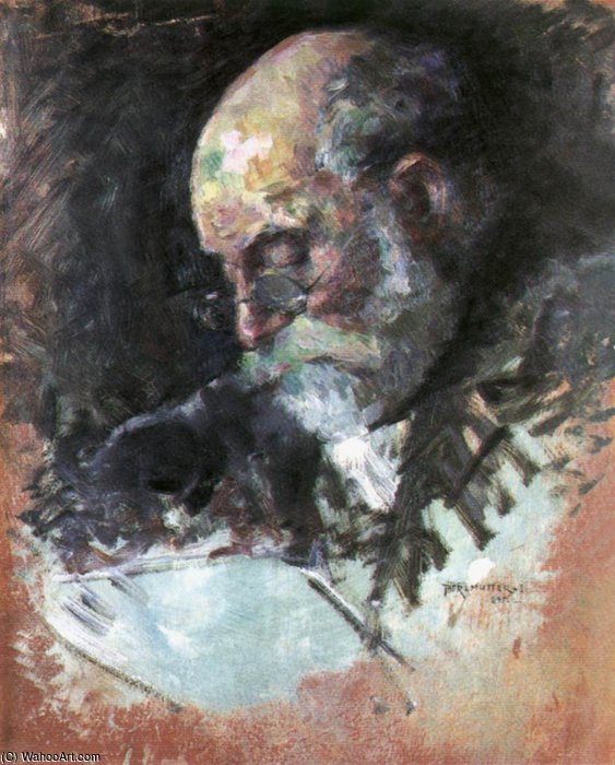 Wikioo.org - The Encyclopedia of Fine Arts - Painting, Artwork by Izsak Perlmutter - Portrait Of The Artist's Grandfather