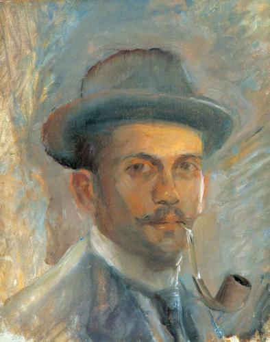 WikiOO.org - Енциклопедия за изящни изкуства - Живопис, Произведения на изкуството Izsak Perlmutter - Self-portrait