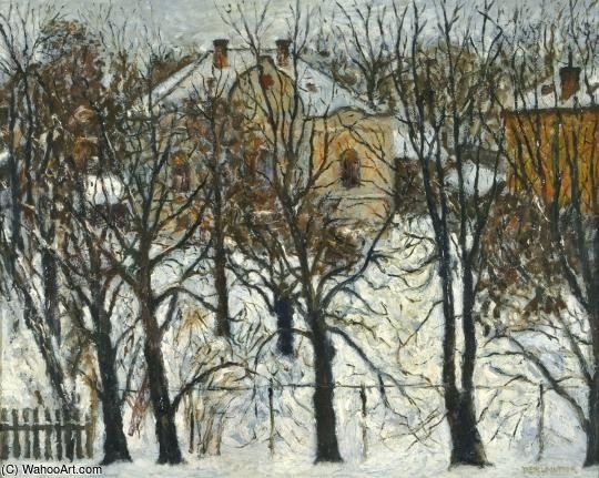 WikiOO.org - Енциклопедия за изящни изкуства - Живопис, Произведения на изкуството Izsak Perlmutter - Winter Mood