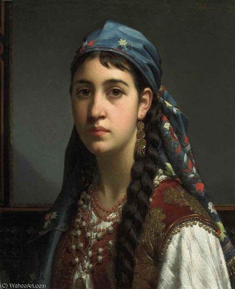 Wikioo.org - The Encyclopedia of Fine Arts - Painting, Artwork by Jan Frederik Pieter Portielje - Gypsy Girl