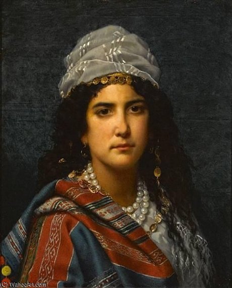 Wikioo.org - The Encyclopedia of Fine Arts - Painting, Artwork by Jan Frederik Pieter Portielje - The Gypsy Girl