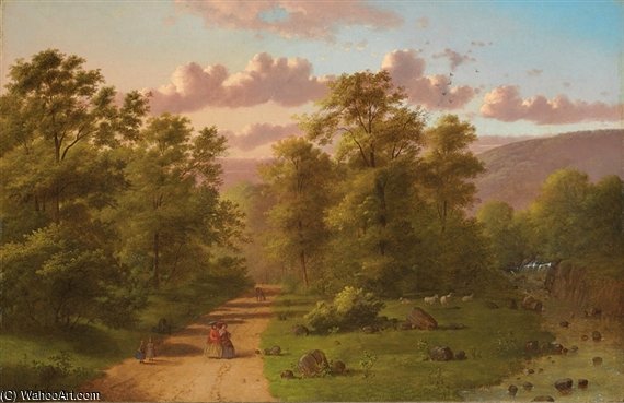 Wikioo.org - สารานุกรมวิจิตรศิลป์ - จิตรกรรม Johann Mongels Culverhouse - Along The Path