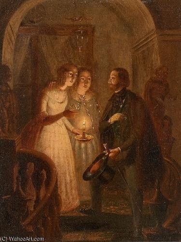 Wikioo.org - The Encyclopedia of Fine Arts - Painting, Artwork by Johann Mongels Culverhouse - Scene In The Night