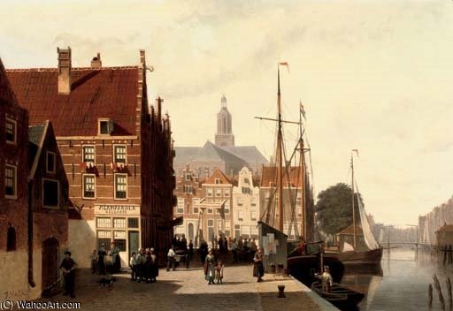 WikiOO.org - Encyclopedia of Fine Arts - Målning, konstverk Johannes Frederik Hulk - Summer In Alkmaar