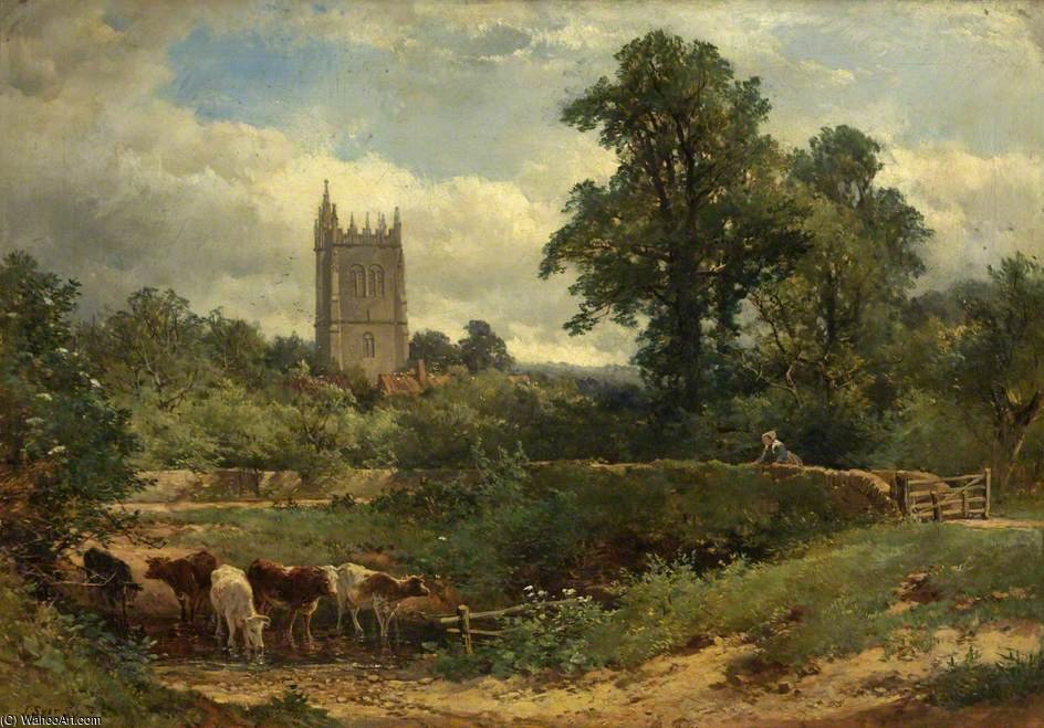 Wikioo.org - The Encyclopedia of Fine Arts - Painting, Artwork by John Syer - Bitton Church