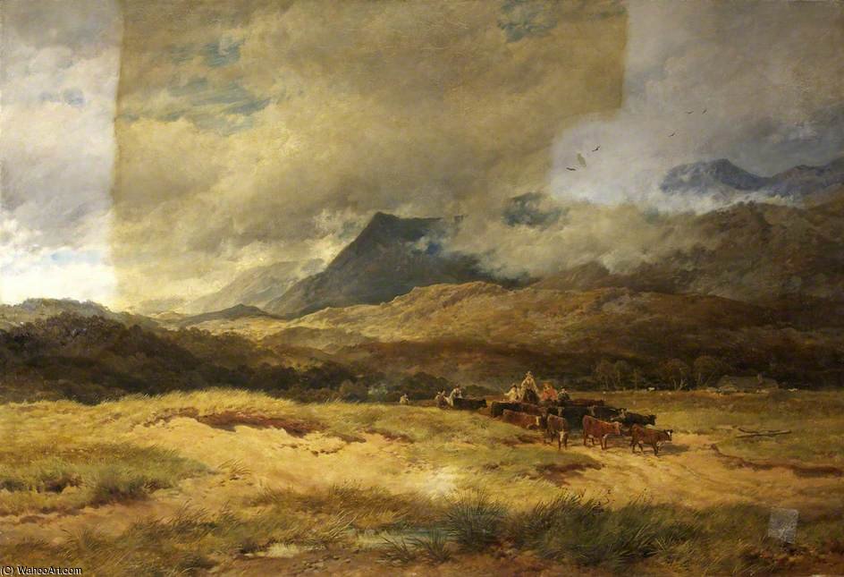WikiOO.org - Encyclopedia of Fine Arts - Lukisan, Artwork John Syer - On The Road To Harlech