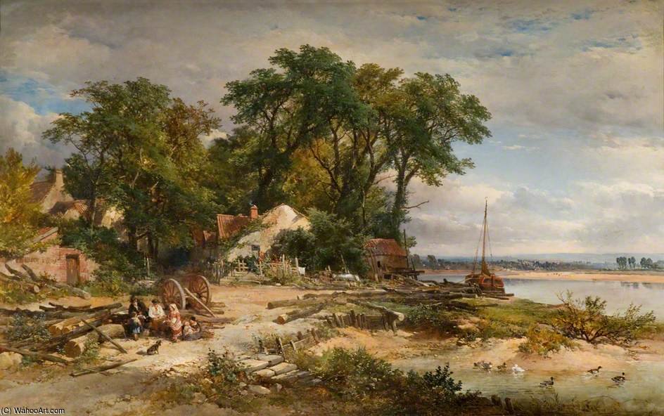 Wikioo.org - The Encyclopedia of Fine Arts - Painting, Artwork by John Syer - Scene On The River Avon