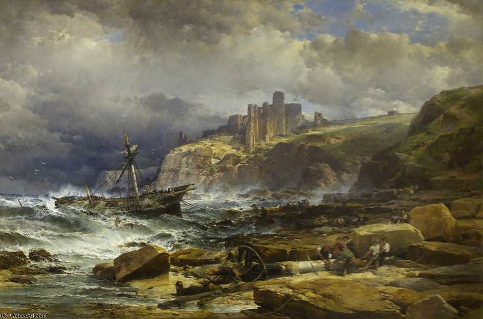 Wikioo.org - The Encyclopedia of Fine Arts - Painting, Artwork by John Syer - Tantallan Castle