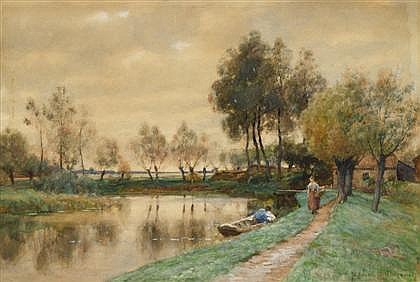 Wikioo.org - The Encyclopedia of Fine Arts - Painting, Artwork by Julius Jacobus Van De Sande Bakhuyzen - Early Morning, Holland
