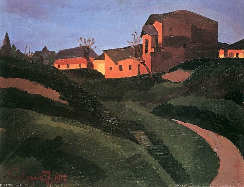 Wikioo.org - The Encyclopedia of Fine Arts - Painting, Artwork by Jozsef Nemes Lamperth - On The Slopes Of Gellért Hill