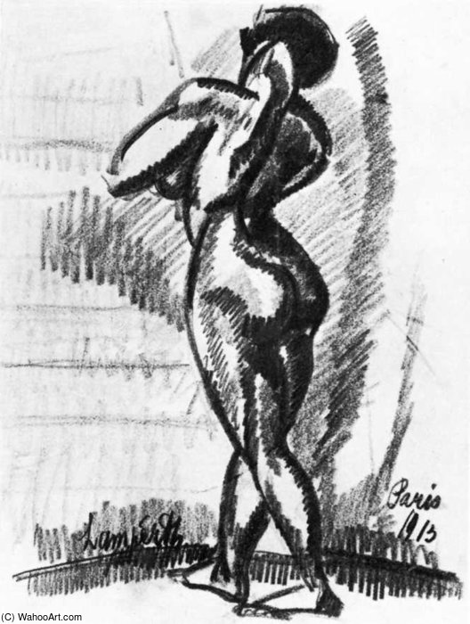 WikiOO.org - Enciclopedia of Fine Arts - Pictura, lucrări de artă Jozsef Nemes Lamperth - Standing Nude