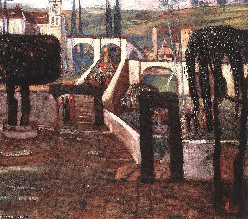 Wikioo.org - The Encyclopedia of Fine Arts - Painting, Artwork by Gulacsy Lajos Kalman - Return Of The Pilgrims