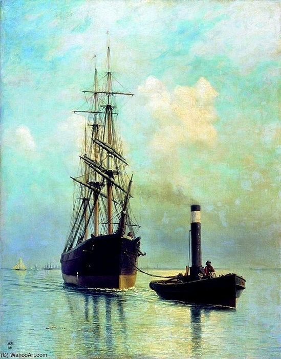Wikioo.org - The Encyclopedia of Fine Arts - Painting, Artwork by Lev Felixovich Lagorio - In The Gulf Of Finland.